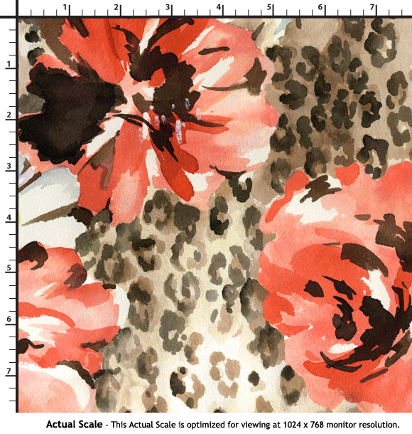 digital printing silk fabric floral textile print design, #113