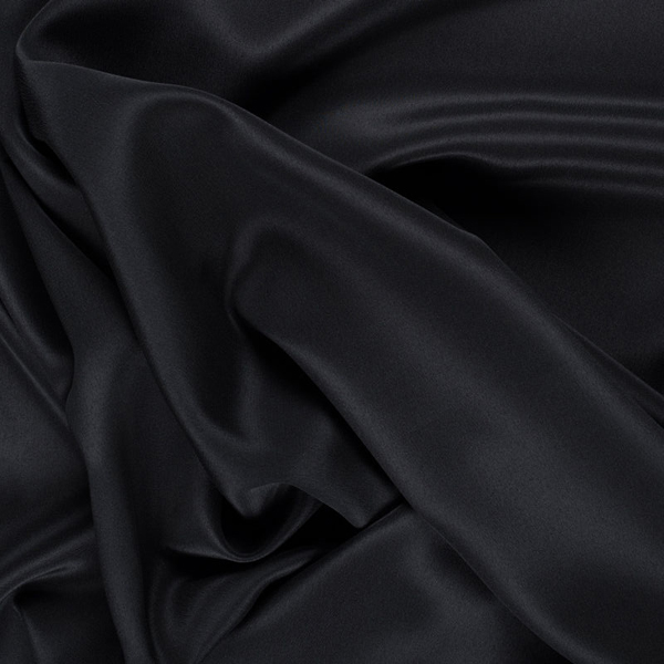 Silk Crepe De Chine Silk Crepe De Chine Cdc Fabric 16mm 44 Black Color