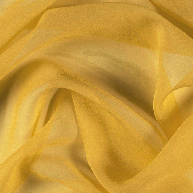 > Silk Heavy Chiffon > Silk heavy chiffon fabric, 10mm, 54,  yellow / gold color group