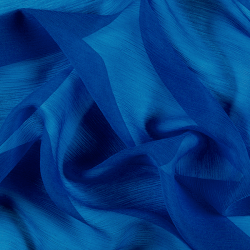 Silk Crinkle Chiffon Fabric, Blue, Navy - SilkFabric.net