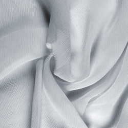 Silk Crinkle Chiffon Fabric, Gray, Silver, Charcoal - SilkFabric.net