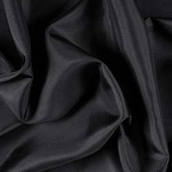 Silk Habotai  Fabric Black - SilkFabric.net