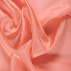 Silk Heavy Habotai Fabric, Coral, Peach, Orange - SilkFabric.net