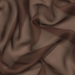 Silk Satin Chiffon Fabric, Brown, Tan - SilkFabric.net