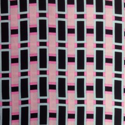 Printed Silk Charmeuse Fabric, Geometric Print, 19mm, 54", Design #13566