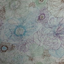 Printed Silk Crinkle Chiffon Fabric, Floral Print, 5mm, 52", Design #13576