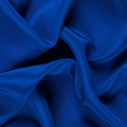Silk 2 Ply Crepe Fabric, Blue, Navy - SilkFabric.net