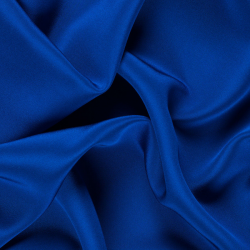 Silk 4 Ply Crepe Fabric, Blue, Navy - SilkFabric.net