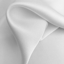 Silk Barathea Fabric, White - SilkFabric.net