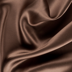Silk Charmeuse Fabric, Brown, Tan - SilkFabric.net