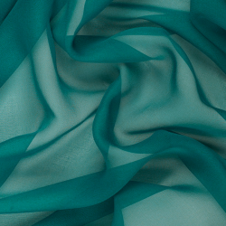 > Silk Chiffon > Silk chiffon Fabric, 8mm, 54, Aqua Teal  Color Group