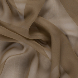 silk chiffon fabric brown color