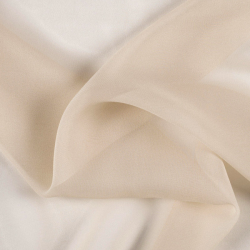Silk Chiffon Fabric, Cream, Ivory, Ecru - SilkFabric.net