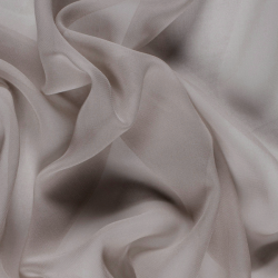 Silk Heavy Chiffon Fabric, Gray, Silver, Charcoal - SilkFabric.net