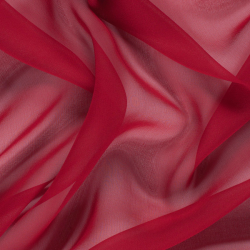 Silk Heavy Chiffon Fabric, Red - SilkFabric.net