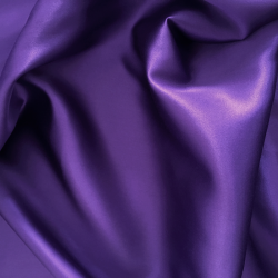Silk Cotton Charmeuse Fabric, 16mm, 54", Purple Color