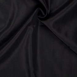 Silk Cotton Voile Fabric Black - SilkFabric.net