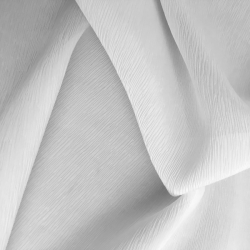 Silk Crinkle Crepe de Chine (CDC) Fabric, White - SilkFabric.net
