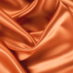 Silk Double Face Charmeuse Fabric, Coral, Peach, Orange - SilkFabric.net