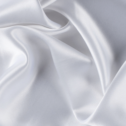Silk Heavy Charmeuse Fabric, White - SilkFabric.net