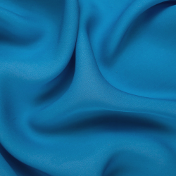 Silk Heavy Georgette Fabric, Blue, Navy - SilkFabric.net