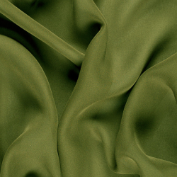 Silk Double Face Georgette Fabric, Green - SilkFabric.net