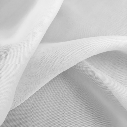 Silk Mesh Fabric, White - SilkFabric.net