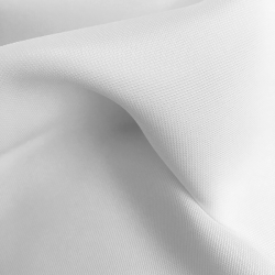 Silk Mini Pique Fabric, White - SilkFabric.net