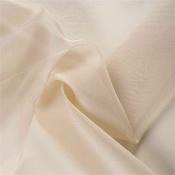 Silk Organza Fabric, Cream, Ivory, Ecru - SilkFabric.net