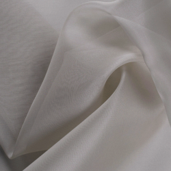 Silk Organza Fabric, Gray, Silver, Charcoal - SilkFabric.net