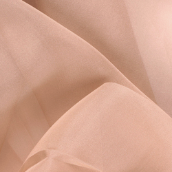 Silk Organza Fabric, Nude, Skin, Beige - SilkFabric.net