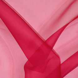 Silk Organza Fabric, Red - SilkFabric.net