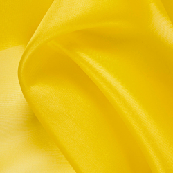 Silk Organza Fabric, Yellow, Gold - SilkFabric.net