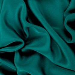 Silk Satin Back Crepe Fabric, Aqua, Teal - SilkFabric.net