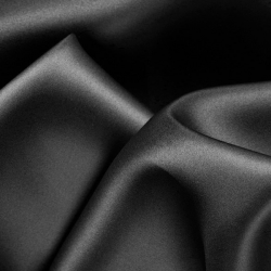 Silk Satin Face Organza Fabric Black - SilkFabric.net