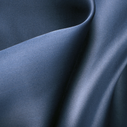 Silk Satin Face Organza Fabric, Blue, Navy - SilkFabric.net