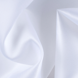 Silk Satin Face Organza Fabric, White - SilkFabric.net