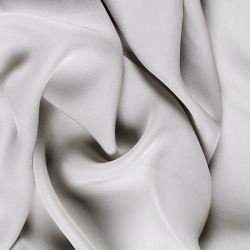 Silk Satin Georgette Fabric, Gray, Silver, Charcoal - SilkFabric.net