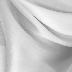 Silk Shantung Fabric, White - SilkFabric.net