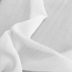 Silk Span Bo Lang Crepe Fabric, White - SilkFabric.net