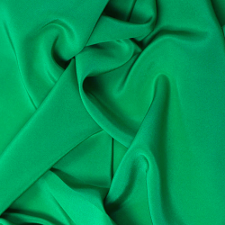 Silk Span Crepe de Chine (CDC) Fabric, Green - SilkFabric.net