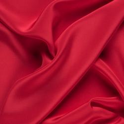 Silk Span Crepe de Chine (CDC) Fabric, Red - SilkFabric.net