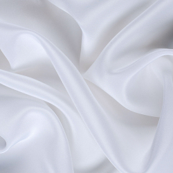 Silk Span Crepe de Chine (CDC) Fabric, White - SilkFabric.net