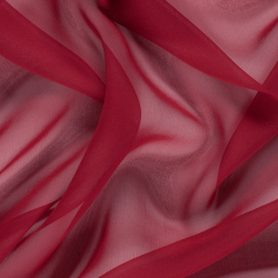 Silk Span Chiffon Fabric, Red - SilkFabric.net