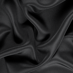 Silk Stretch 4 Ply Crepe Fabric Black - SilkFabric.net