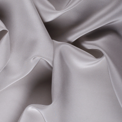 Silk Stretch Crepe de Chine (CDC) Fabric, Gray, Silver, Charcoal - SilkFabric.net