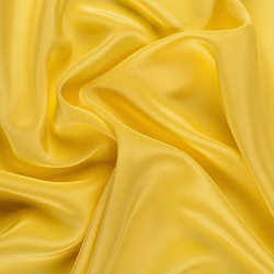 Silk Stretch Crepe de Chine (CDC) Fabric, Yellow, Gold - SilkFabric.net