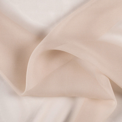 Silk Span Chiffon Fabric, Cream, Ivory, Ecru - SilkFabric.net