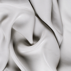 Silk Stretch Double Faced Georgette Fabric, Gray, Silver, Charcoal - SilkFabric.net