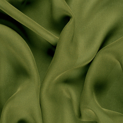 Silk Stretch Double Faced Georgette Fabric, Green - SilkFabric.net